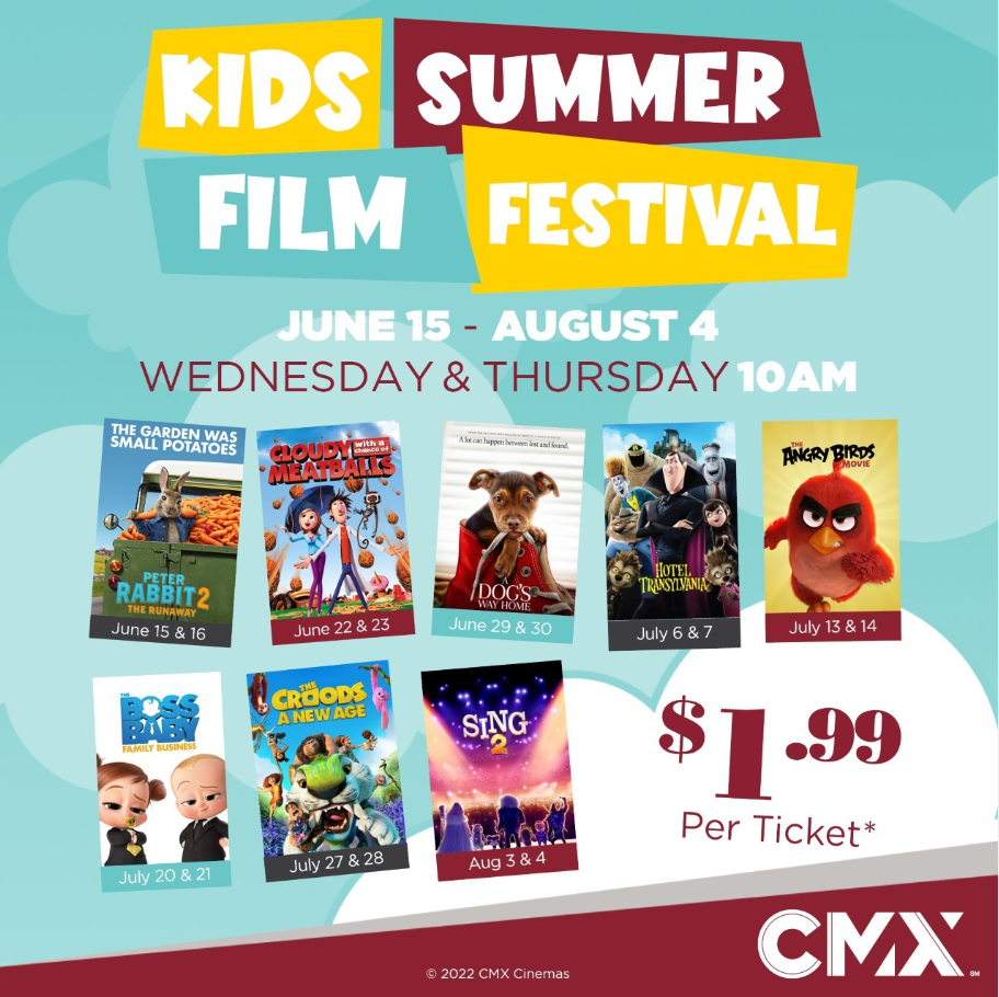 CMX Cinemas Kids Summer Film Festival Countryside Mall